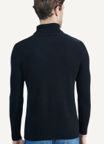 Col Roulé Homme Noir Laine Mérinos Chic 3