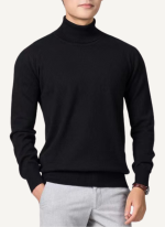 Col Roulé Homme Noir Minuit