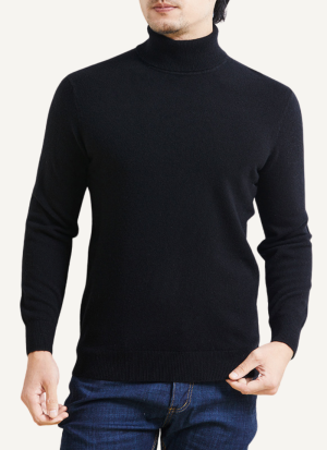 Col Roulé Homme Noir Ombre 100% Laine