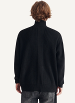 Pull Camionneur Noir en Tricot Côtelé 3