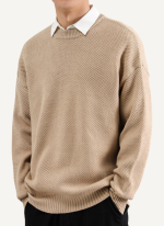 Pull Col Rond Beige Homme Onyx 1