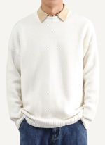 Pull Col Rond Blanc Homme Onyx 1