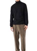 Pull Col Roulé Noir Essentiel Homme 3