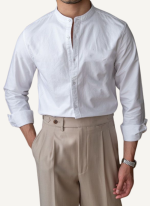 Chemise Col Mao Classique Blanc Chemise Col Mao Classique Blanc