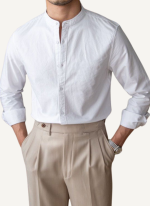 Chemise Col Mao Classique Blanc 2 Chemise Col Mao Classique Blanc 2
