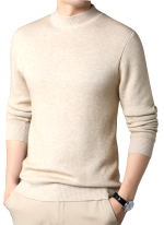 Pull Col Montant Beige Essentiel Pour Homme