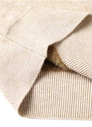 Pull Col Montant Beige Essentiel Pour Homme 5