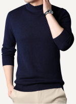 Pull Col Montant Bleu Marine Essentiel Pour Homme 2