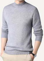 Pull Col Montant Gris Clair Essentiel Pour Homme Pull Col Montant Gris Clair Essentiel Pour Homme