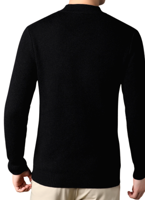 Pull Col Montant Noir Essentiel Pour Homme 2