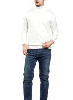 Pull Col Roule Confort Blanc Homme Pull Col Roule Confort Blanc Homme