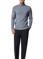 Pull Col Roule Laine Doux Gris Homme 5 Pull Col Roule Laine Doux Gris Homme 5