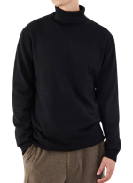 Pull Col Roule Noir Essentiel Homme Pull Col Roule Noir Essentiel Homme