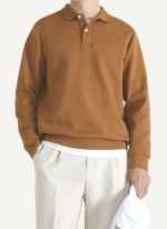 Pull Col Polo Coton Caramel Héritage Homme 2