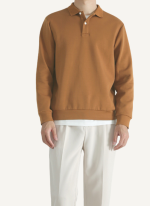 Pull Col Polo Coton Caramel Héritage Homme 3