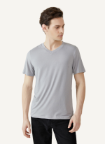 Tee Shirt Col V Homme Essentiel Gris 2