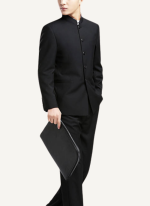 Veste Mao Minimaliste Noir